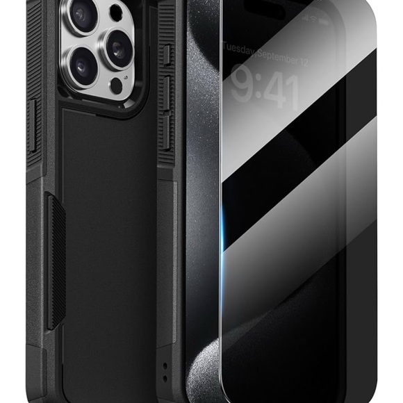 Privacy Black Protective Phone Case - Picture 1 of 7